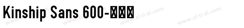 Kinship Sans 600字体转换
